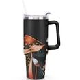 thumbnail image 1 of Funky Mushroom Art 40oz Cold Drink Cup Durable Steel Vacuum Insulated Easy Grip Handle Leak-Proof Lid No Spill Perfect for Him & Her, 1 of 5