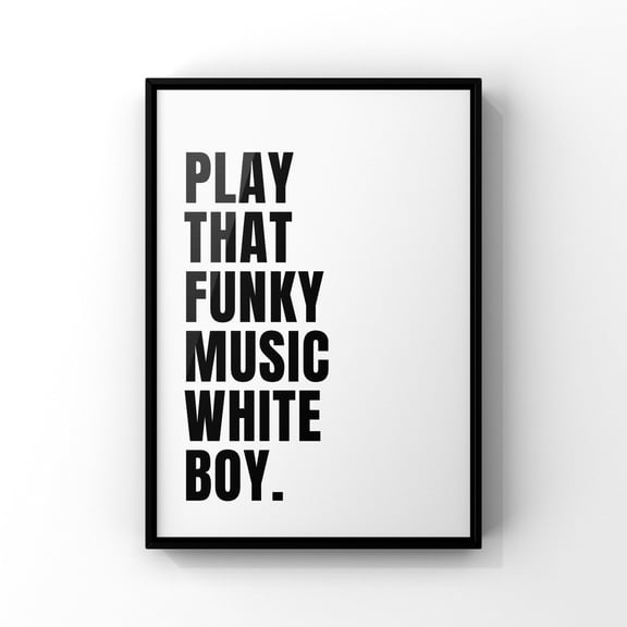 Funky Music Lyrics poster, Typography Wall Art, Rap posters, Retro Posters Unframed Paper Print