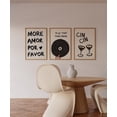 Funky Music Prints Set Of 3, More Amor Retro Vinyl Wall Art - Walmart.com