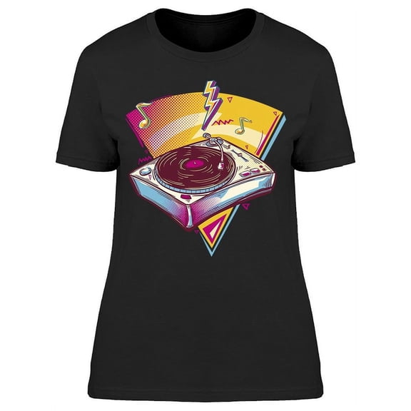 Funky Retro Dj  T-Shirt Women -Image by Shutterstock, Female Large