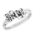 thumbnail image 1 of Funky Rock and Roll Old School Set of Sterling Silver Band Ring-9, 1 of 6