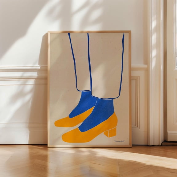 Funky Shoes Contemporary Wall Art Entryway Decor Design1 Unframed Paper Print