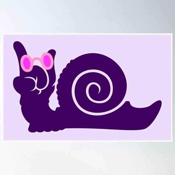Funky Snail Vrs2 Poster Wall Art, Modern Wall Decor, 16x24 UNFRAMED