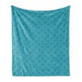 thumbnail image 1 of Funky Soft Flannel Fleece Blanket, Heart Shapes on Plain Background Romantic and Aquatic Style Valentines Day, Cozy Plush for Indoor and Outdoor Use, 50" x 60", Sea Blue Cadet Blue, by Ambesonne, 1 of 5