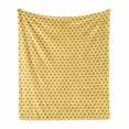thumbnail image 1 of Funky Soft Flannel Fleece Throw Blanket, Modern and Repetitive Background Pattern Continuous Creative, Cozy Plush for Indoor and Outdoor Use, 60" x 80", Yellow Salmon, by Ambesonne, 1 of 6