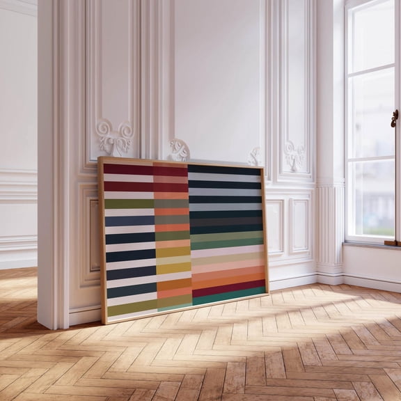Funky Striped Modern Geometric Home Wall Decor