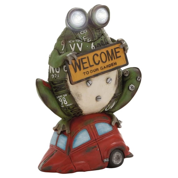 Creative Funky Styled Polystone Solar Frog