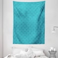 thumbnail image 1 of Funky Tapestry, Heart Shapes on Plain Background Romantic and Aquatic Style Valentines Day, Wall Hanging for Bedroom Living Room Dorm Decor, 60W X 80L Inches, Sea Blue Cadet Blue, by Ambesonne, 1 of 2