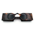 thumbnail image 1 of Funky Thick Artsy Rectangle Bar Keyhole Bridge Circle Lens Sunglasses Tortoise - Black, 1 of 8