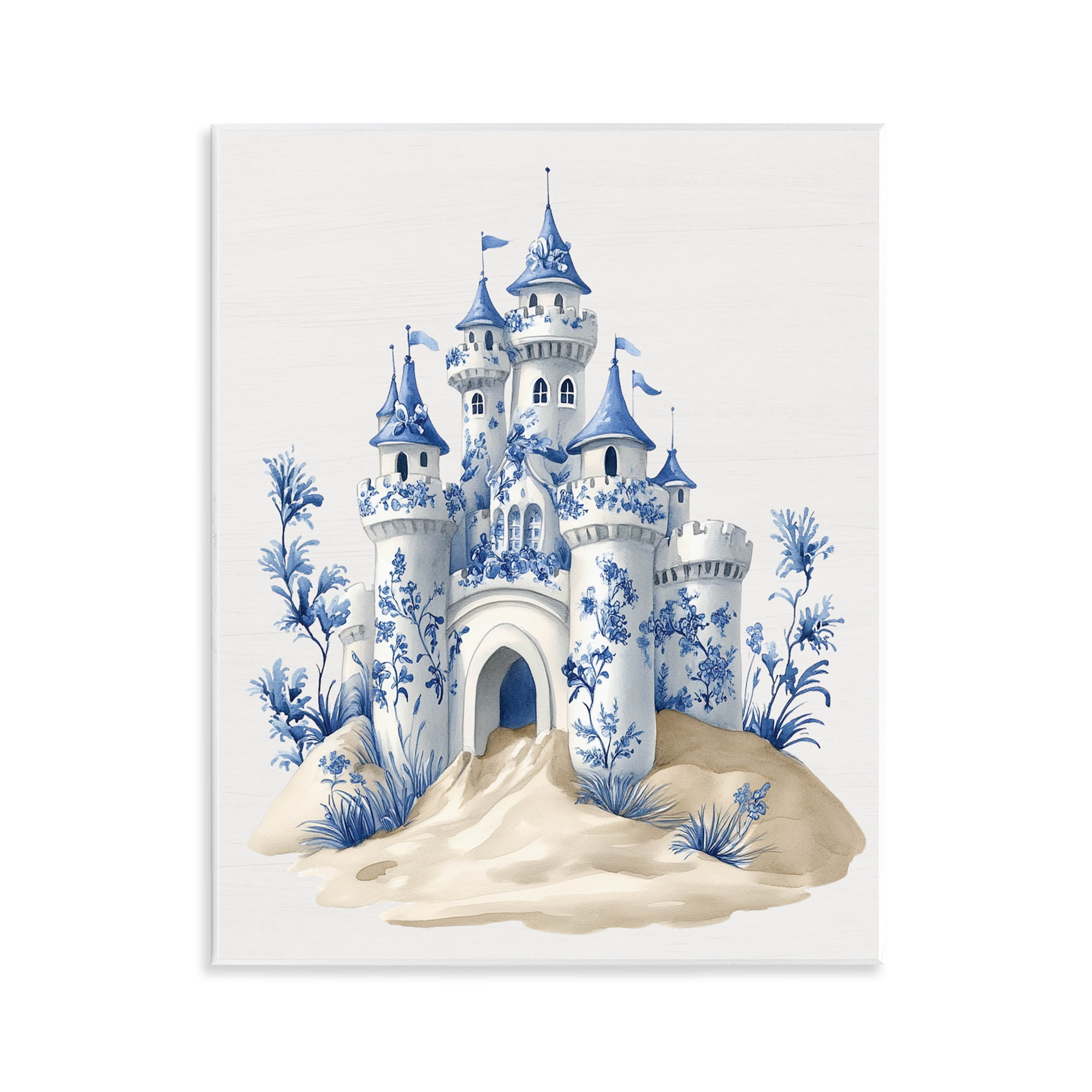Funky Toile Castle Wall Plaque Art, design by Lettered and Lined