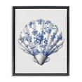 thumbnail image 1 of Funky Toile Seashell Black Framed Floater Canvas Wall Art, design by Lettered and Lined, 1 of 10
