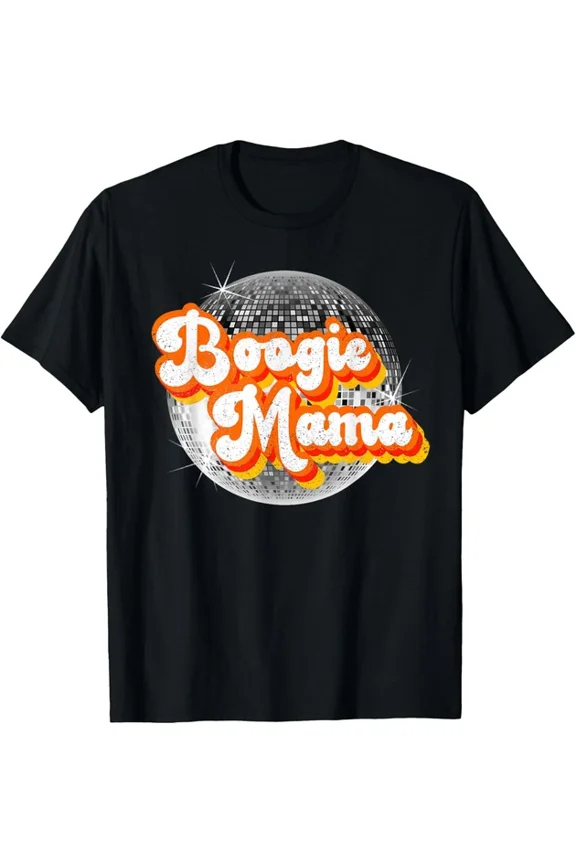 Funky Vintage Retro Disco Dancer 70S Boogie Mama Party Theme T-Shirt