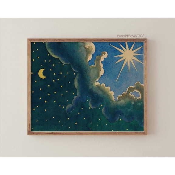 Funky Wall Art Poster, Maximalist Decor, Altered Art, Quirky Wall Art Poster, Feminine Wall Art Poster, Altered Art Landscape, Unframed Poster Size 8x12 F03.1.18l1869