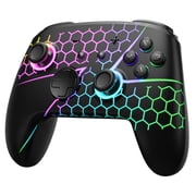 Funlab Wireless Video Game Pro Controller with Hall Effect Joystick Compatible with Switch/2/OLED, Black