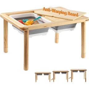 Funlio Sensory Table for Toddler with Storage Bin, Height adjustable Activity Table for Play,Study Dining