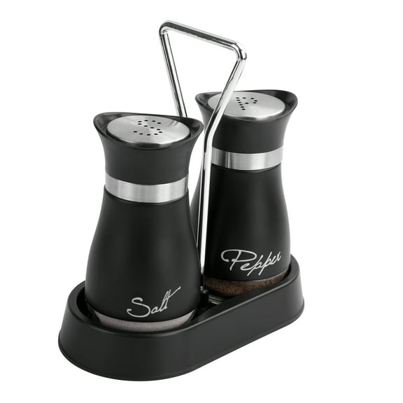 Funly mee Cute and Stylish Stainless Steel Black Salt And Pepper Shakers Sets