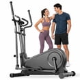thumbnail image 1 of Funmily Heavy Duty Elliptical Machine for Home, 550 LBS Weight Capacity Magnetic Elliptical Trainer with 16 Resistance Levels, 3-Level Adjustable Pedals, Quiet Drive & LCD Monitor, 1 of 9
