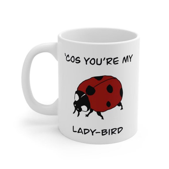 Funnadybird Mug, Cute Bug Coffee Cup, d Drawn Insect Tea Mug, Unique rtoon Beetle oa Mug, Adorable Garden Bug Hot oa Mug, Gift