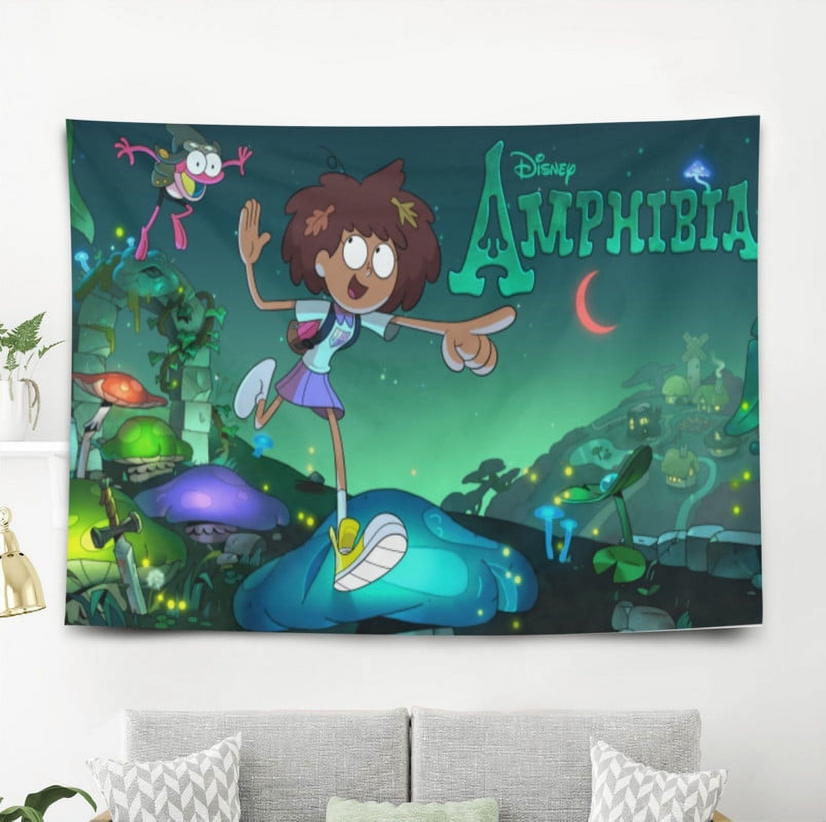 Funneh Amphibia Tapestry Gift Wall Hanging Backdrop for Room Bedroom ...