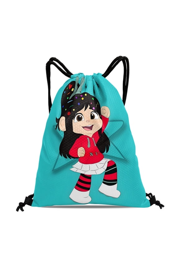 Funneh Krew Pattern With Drawstring Pocket 15.7 * 17.7 Inches Comfortable Fabric Fashionable And Practical Showcasing Style