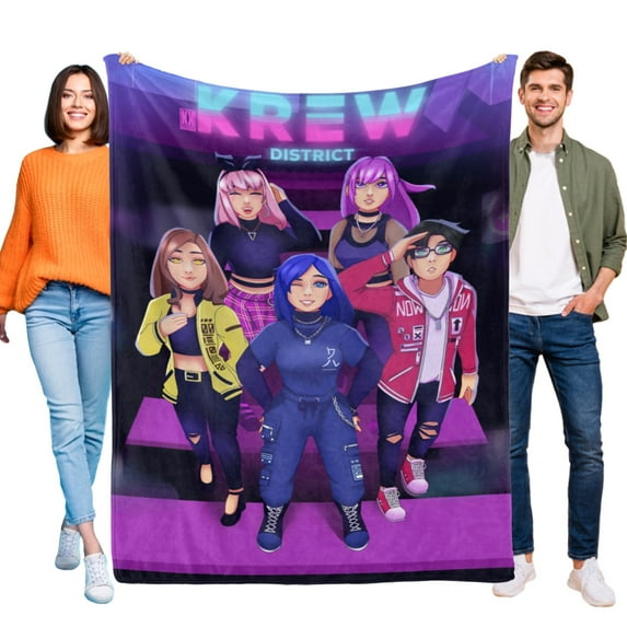 Funneh Krew Throw Blanket Gifts for Fans Lover Girls Boys Women Present Hoodie Him Bed 40"x50"