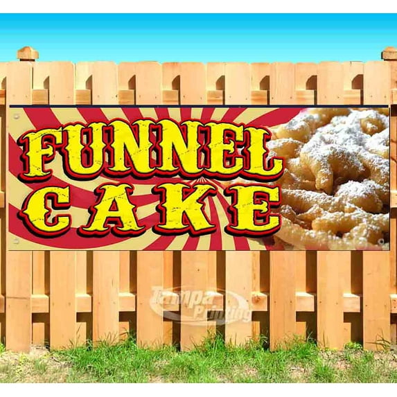 Funnel Cake 13 oz Vinyl Banner With Metal Grommets