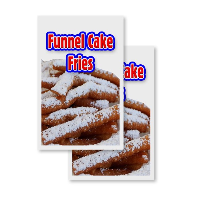 Funnel Cake Fries (2PACK) 24" x 36" Vinyl Decals Sign Insert Peel