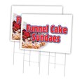 thumbnail image 1 of Funnel Cake Sundae 2 Pack Of 24" x 36" Yard Sign & Stake | Advertise Your Business | Stake Included Image On Front Only | Made in The USA, 1 of 3