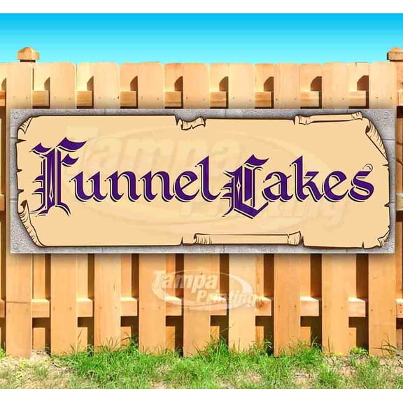Funnel Cakes 13 oz Vinyl Banner With Metal Grommets