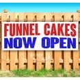 thumbnail image 1 of Funnel Cakes Now Open 13 oz Vinyl Banner With Metal Grommets, 1 of 4