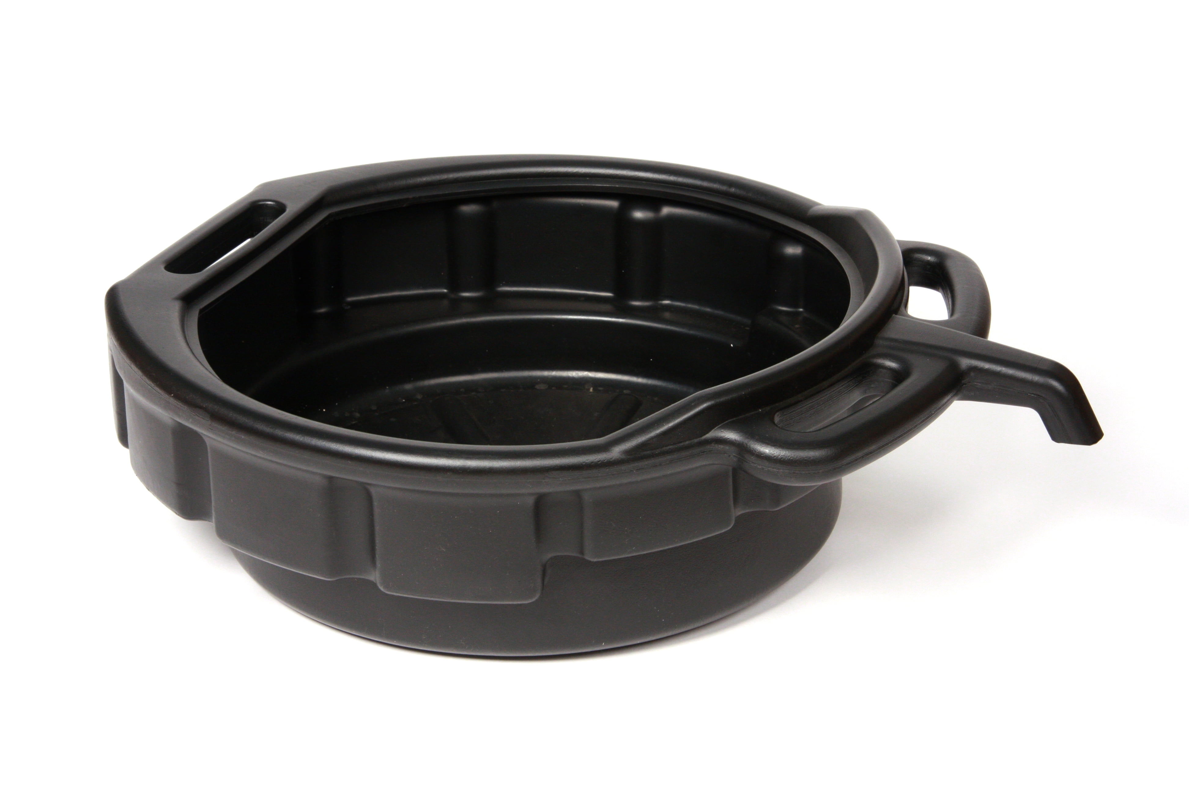 Funnel King Chemical Resistant Oil Drain Pan with Pour Spout and Handles, 4 Gallons