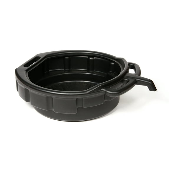 Funnel King Chemical Resistant Oil Drain Pan with Pour Spout and Handles, 4 Gallons