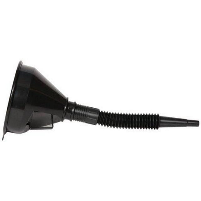 Funnel King Flex Spout Funnel 1 Quart Capacity, Black Versatile