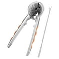 thumbnail image 1 of Funnel Nut Crackers for All Nuts Pecans with Pick & Non-Slip Handle, Heavy Duty Nutcracker Tool, Kitchen Walnut Cracker Clamp Pliers Opener Tool for Hazelnuts/Pecans, set of 1(Silver,7.1x2.3"), 1 of 6