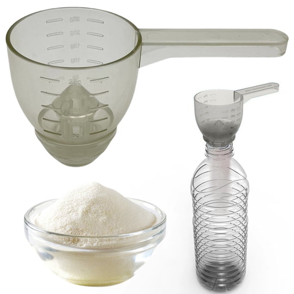 Funnel Scoop for Powder, 25g Spill Proof Bottle Scoop Measuring Spoon Kitchen Measuring Tool for Kitchen Milk Coffee Protein Powder