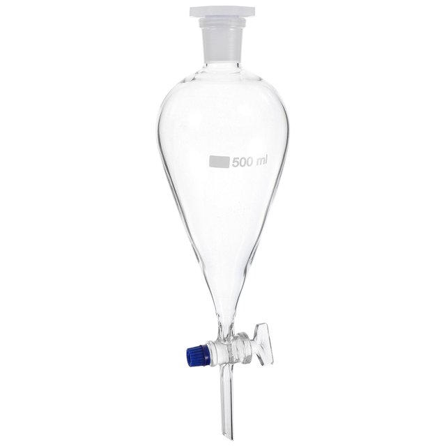 Funnel Separatory Glass Separating Separation Laboratory Funnels Chemistry Labs 500Ml Stopcock