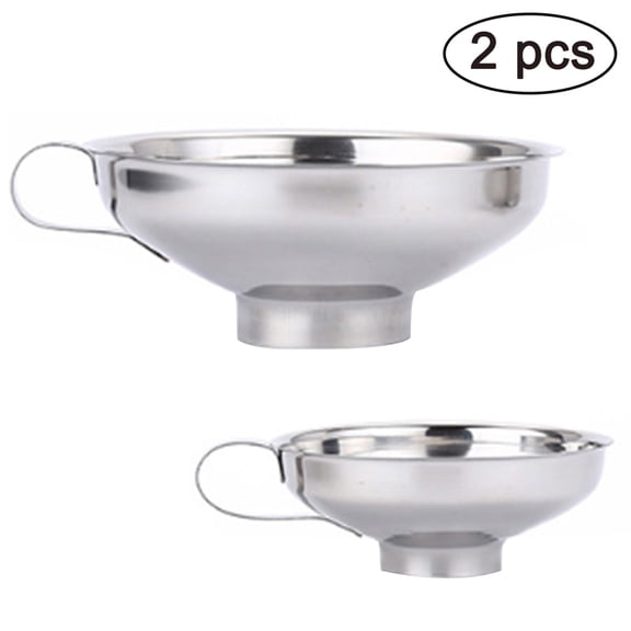 Food Grade Stainless Steel Canning Funnel Set, Wide Mouth Design For Liquid And Solid Transfer
