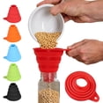 thumbnail image 1 of Funnels for Kitchen Use Filling Bottles,Kitchen Funnels,Foldable Silicone Funnel,5.7IN Collapsible Small & Large Funnels for Kitchen, Water Bottles & Liquid Transfer(Red), 1 of 7