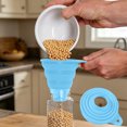 thumbnail image 1 of Funnels for Kitchen Use Filling Bottles,Kitchen Funnels,Foldable Silicone Funnel,5.7IN Collapsible Small & Large Funnels for Kitchen, Water Bottles & Liquid Transfer(Sky Blue), 1 of 6