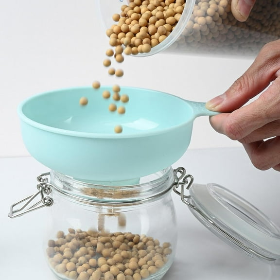 Funnels for Kitchen Use Filling Bottles, Wide Mouth 3 in 1 Food Grade Cooking Funnel Set Multiple Sizes Spouts, Food Funnel for Filling Different Bottles and Bags, Blue