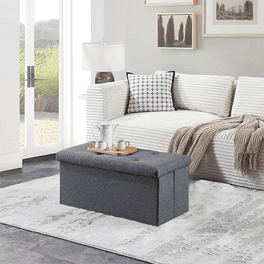 Lavish Home 80-FOTT-14 30 Folding Storage Bench Ottoman Tufted