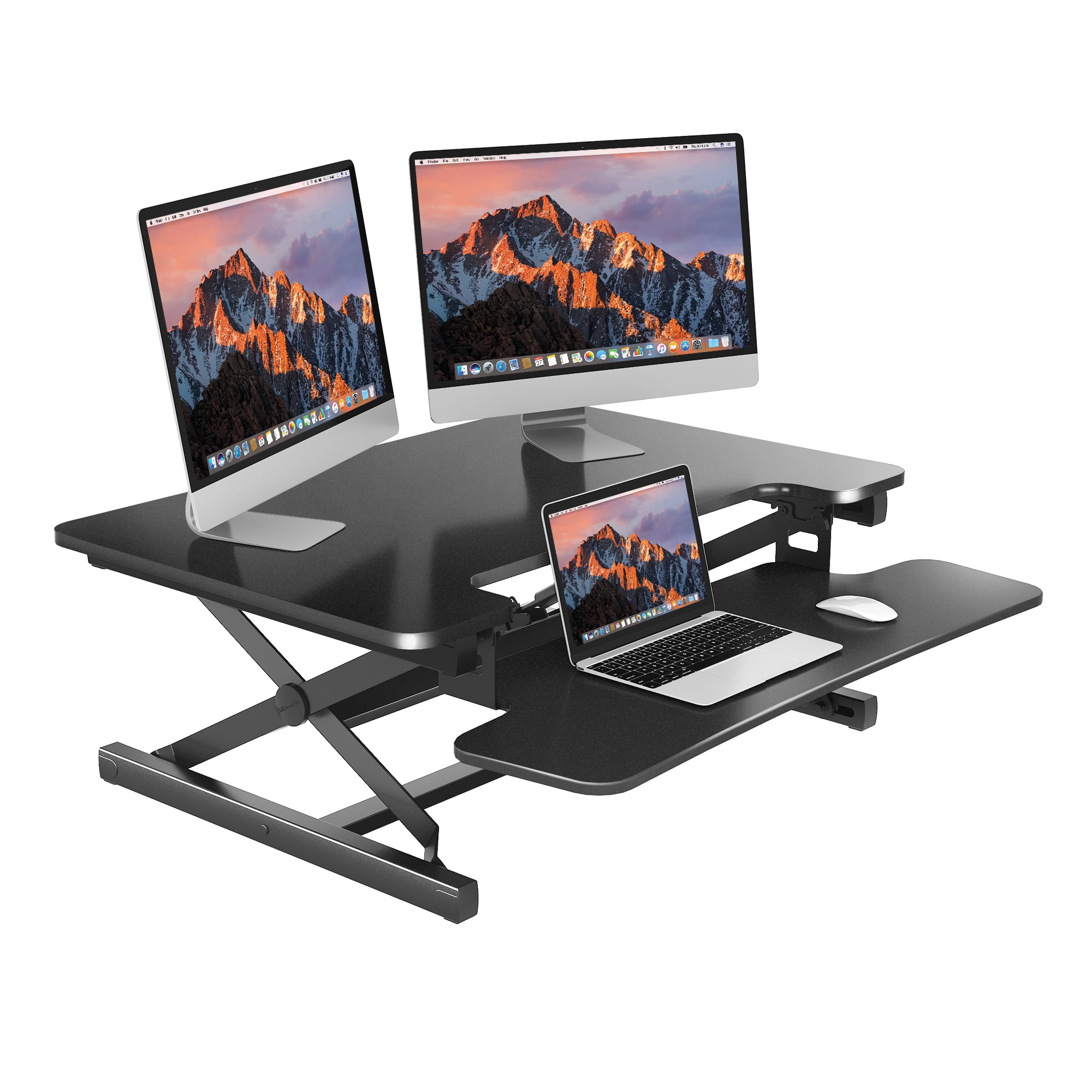 FunniHomi 35 inch Height Adjustable Stand Up Desk Converter, Quick Sit ...