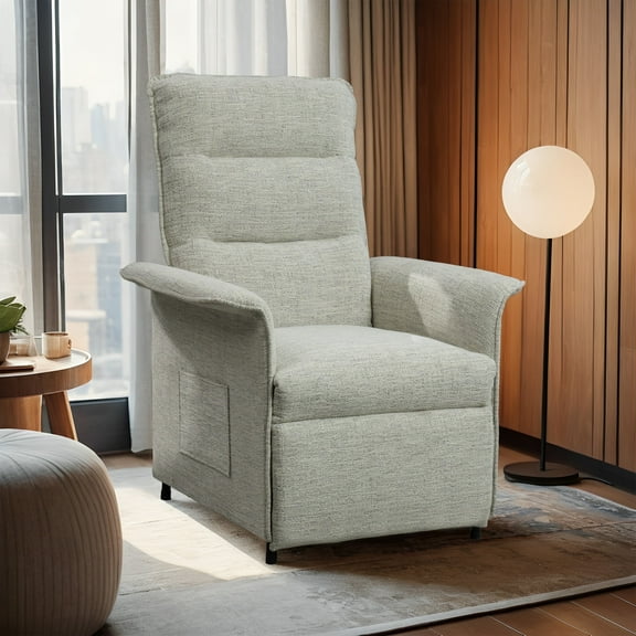 FunniHomi Electric Power Recliner Chair Sofa with Remote Chenille Upholstered Ergonomic Lounge Chair,Beige