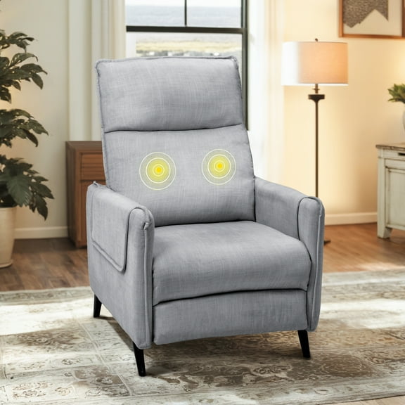 FunniHomi Massage Push Back Adjustable Recliner Chair for Living Room with 2 Side Pockets