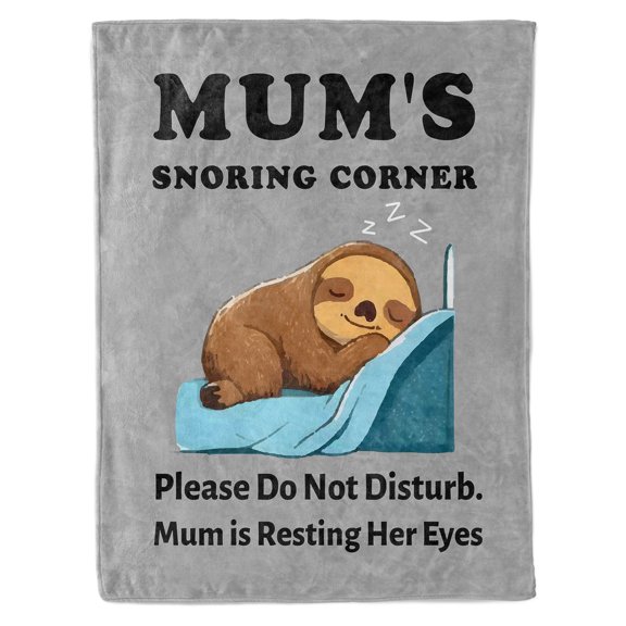 Funnil Best Gifts for Mom for Birthday, Mothers Day, Christmas, Super Soft Warm & Comfy Dear Mom Throw Blanket Gift from Daughter Son 50x60" Gray