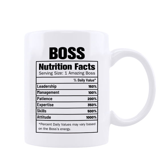 Funnil Ceramic Coffee mugs Boss Coffee Mug, Best Boss Birthday Gifts for Women Men Funny, Boss Appreciation Gift, Happy Boss Day Gifts Ideas, Office Boss Lady Mug Gifts