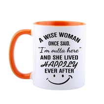 Funnil Retirement Mug Ceremic Coffee Mug Gifts Safe Tea Cup Mother's Day Present Orange