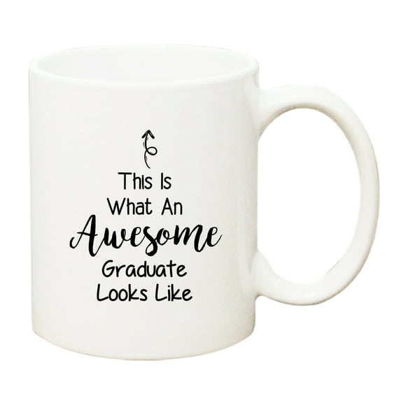 Funnil Graduation Mugs Gifts Ceramic Coffee Mugs with Handle College Mug for Him, Her, College,White