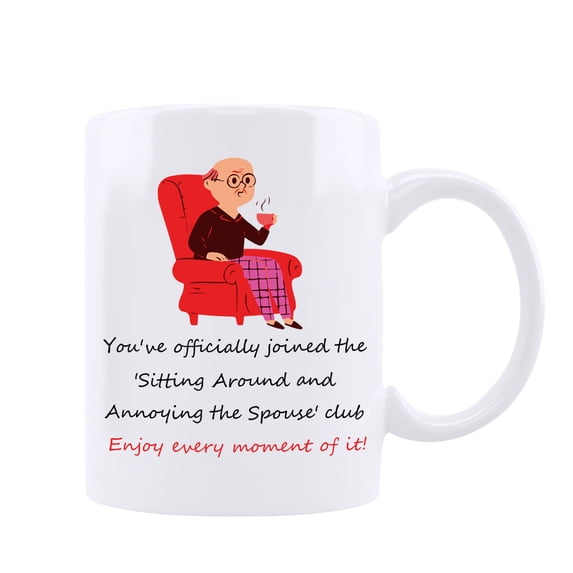 Funnil Retirement Coffee Mug, Ceramic Cup Unique Retired Mugs Gift Ideas for Coworkers Office 12oz