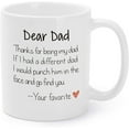 thumbnail image 1 of Funnil Thanks for Being My Dad-Christmas Gifts for Dad Birthday Fathers Day Funny Ceramic Coffee Mug White, 1 of 6